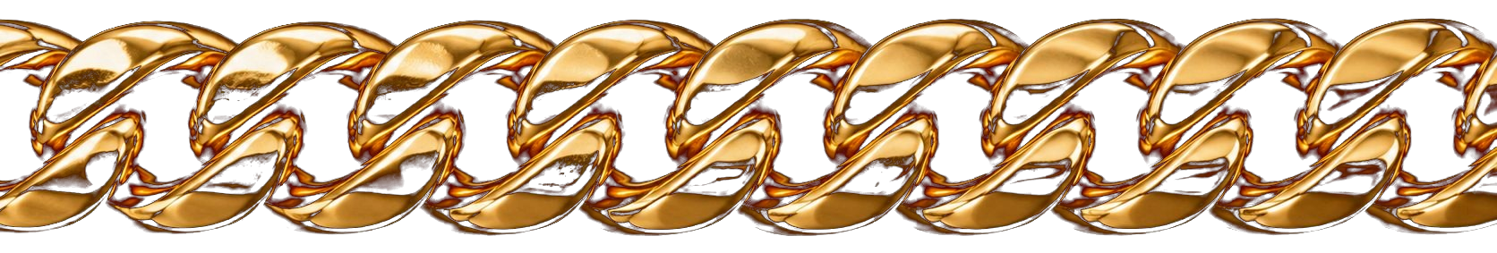 A solid gold curb chain