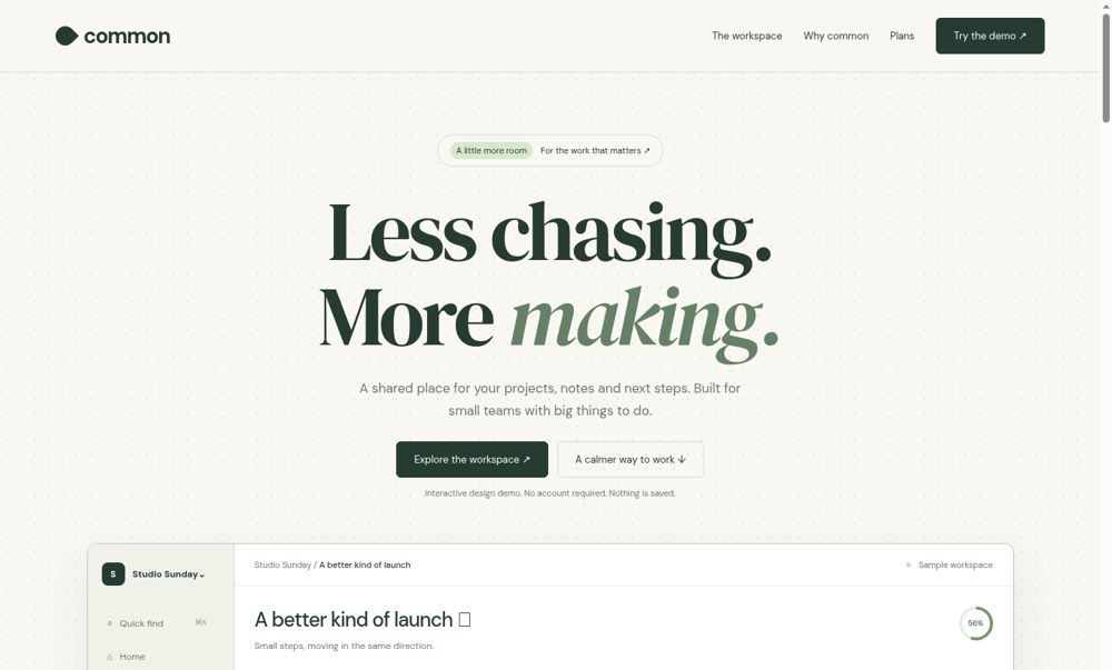 COMMON website preview