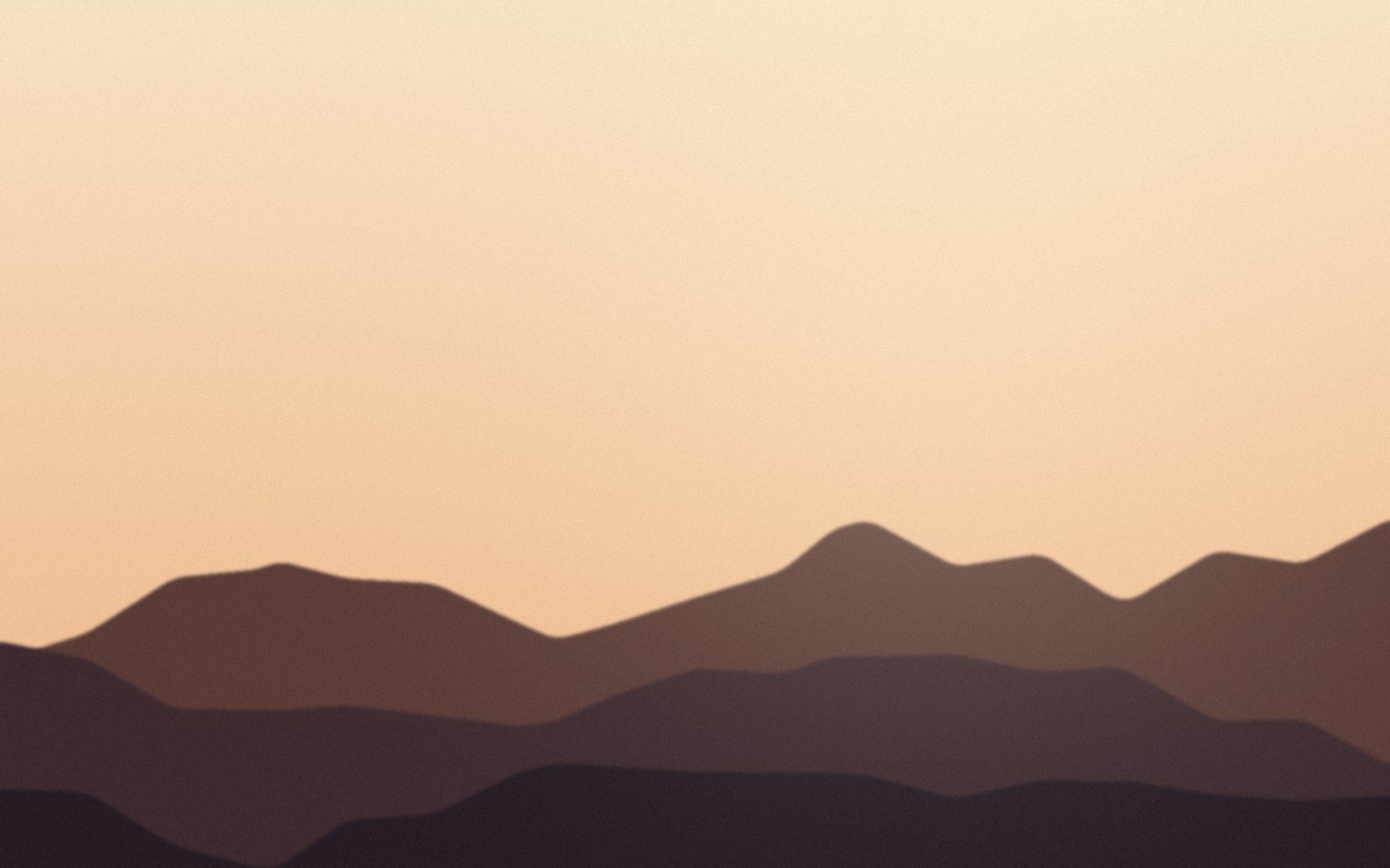 Mountain ridge at dusk